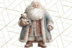 Vintage Santa Clipart, Victorian Christmas Digital Art PNG Product Image 2