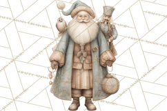 Vintage Santa Clipart, Victorian Christmas Digital Art PNG Product Image 3