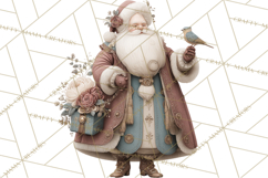 Vintage Santa Clipart, Victorian Christmas Digital Art PNG Product Image 5