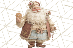 Vintage Santa Clipart, Victorian Christmas Digital Art PNG Product Image 3
