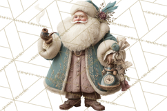 Vintage Santa Clipart, Victorian Christmas Digital Art PNG Product Image 4