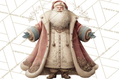 Vintage Santa Clipart, Victorian Christmas Digital Art PNG Product Image 5