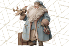 Vintage Santa Clipart, Victorian Christmas Digital Art PNG Product Image 2