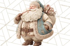 Vintage Santa Clipart, Victorian Christmas Digital Art PNG Product Image 4