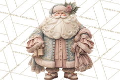 Vintage Santa Clipart, Victorian Christmas Digital Art PNG Product Image 5