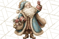 Vintage Santa Clipart, Victorian Christmas Digital Art PNG Product Image 2