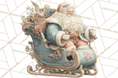 Vintage Santa Clipart, Victorian Christmas Digital Art PNG Product Image 5