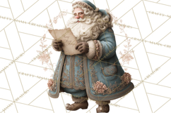 Vintage Santa Clipart, Victorian Christmas Digital Art PNG Product Image 2