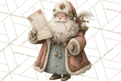 Vintage Santa Clipart, Victorian Christmas Digital Art PNG Product Image 4