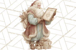 Vintage Santa Clipart, Victorian Christmas Digital Art PNG Product Image 5