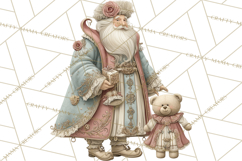 Vintage Santa Clipart, Victorian Christmas Digital Art PNG Product Image 5