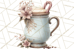 Vintage Santa Clipart, Victorian Christmas Digital Art PNG Product Image 5