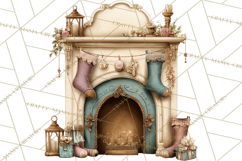 Vintage Santa Clipart, Victorian Christmas Digital Art PNG Product Image 4