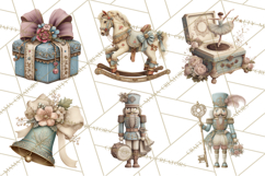 Vintage Santa Clipart, Victorian Christmas Digital Art PNG Product Image 9