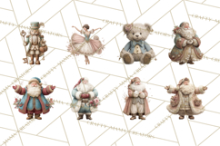 Vintage Santa Clipart, Victorian Christmas Digital Art PNG Product Image 3