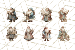 Vintage Santa Clipart, Victorian Christmas Digital Art PNG Product Image 5