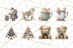 Vintage Santa Clipart, Victorian Christmas Digital Art PNG Product Image 2