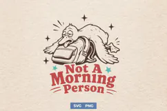 Funny Goose SVG PNG, Not A Morning Person School Design Product Image 1