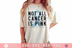 Not all cancer is pink ovarian cancer awareness SVG Product Image 1