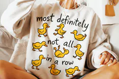 Funny Ducks Not All in a Row PNG, Snarky Funny Mental Health Product Image 3