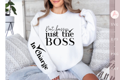 Not bossy just the boss Sleeve SVG Design Product Image 3