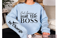Not bossy just the boss Sleeve SVG Design Product Image 1