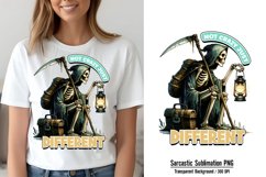 Funny Cute Animal Quotes Sublimation, Not crazy just differe Product Image 1