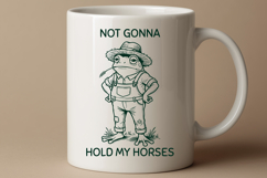 Funny Frog Farmer Not Gonna Hold My Horses SVG PNG Design Product Image 2