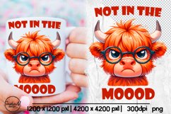 Funny cow png, Not in the mood, Funny animal quotes Product Image 1