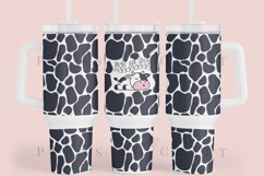 not in the mood cow puns 40oz quencher tumbler sublimation full wrap high resolution transparant background