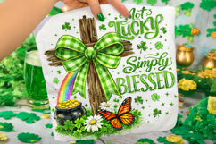 Not Lucky Simply Blessed St Patrick's Day PNG, Cross PNG Product Image 2