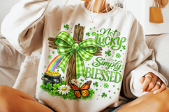 Not Lucky Simply Blessed St Patrick's Day PNG, Cross PNG Product Image 4