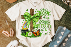 Not Lucky Simply Blessed St Patrick's Day PNG, Cross PNG Product Image 5