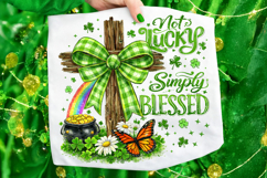 Not Lucky Simply Blessed St Patrick's Day PNG, Cross PNG Product Image 6