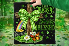 Not Lucky Simply Blessed St Patrick's Day PNG, Cross PNG Product Image 7