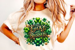 Not Lucky Just Blessed PNG, St Patrick&#039;s Day PNG, Shamrock Product Image 1