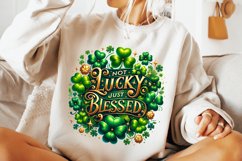 Not Lucky Just Blessed PNG, St Patrick&#039;s Day PNG, Shamrock Product Image 2