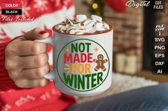 Not Made For Winter SVG | Christmas Round Sign SVG | Xmas Product Image 5