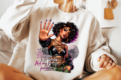 Not My Problem PNG, Funny PNG, Sarcastic PNG, Black Girl PNG Product Image 1