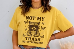 Not My Trash Not My Dumpster SVG, Funny Raccoon Iced Coffee Product Image 3