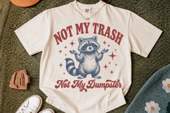 Not My Trash Not My Dumpster SVG,Funny Raccoon Design Product Image 2