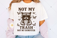 Not My Trash Not My Dumpster SVG, Funny Raccoon Iced Coffee Product Image 2