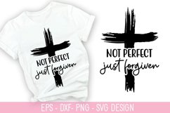 Not perfect just forgiven SVG - Christian Quotes SVG Design Product Image 1