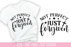 Not perfect just forgiven SVG - Christian Quotes SVG Design Product Image 1
