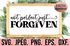 Christian Quote SVG - Not Perfect Just Forgiven Bible Verse Product Image 1