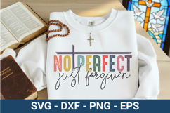 Christian SVG Design - Not Perfect Just Forgiven Product Image 5
