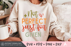 Not Perfect Just Forgiven SVG, Christian Quote SVG Product Image 1