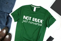 Not Rude Just Nonverbal Autism SVG for T-Shirt or Tote Bag Product Image 2
