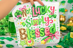 Retro Not Lucky Simply Blessed PNG, St Patrick's Day PNG Product Image 2
