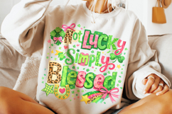 Retro Not Lucky Simply Blessed PNG, St Patrick's Day PNG Product Image 4